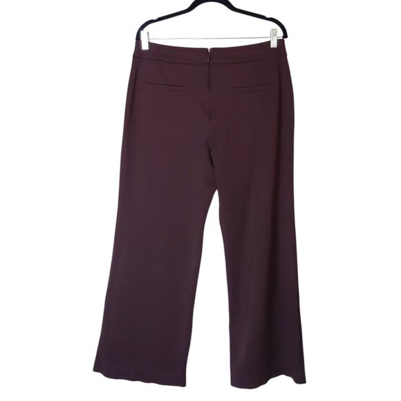 Staud Knack Pull On Ponte Knit Cropped Wide Leg Pant Dark Chocolate Brown Large - Picture 6 of 16